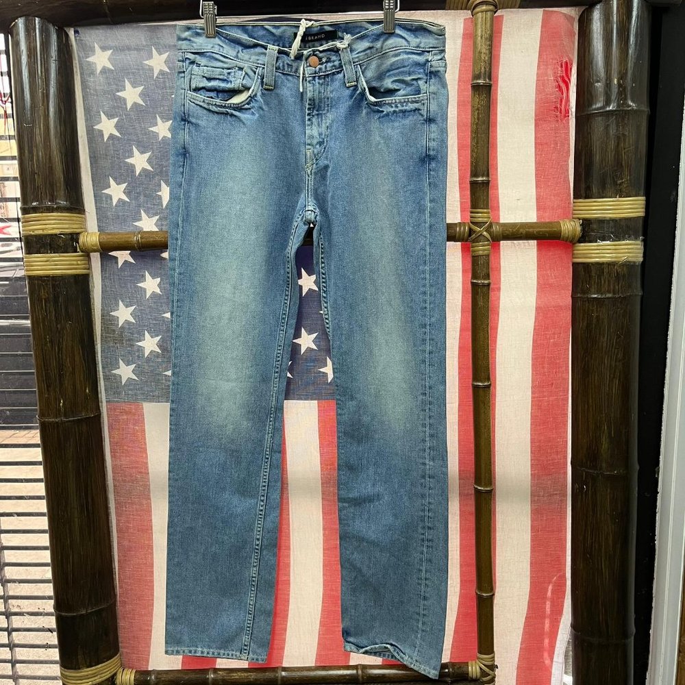 NWOT J brand mens denim jean straight light wash pant blue 100% cotton